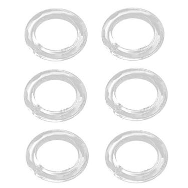 Imagem de PZRT 6 peças anéis de cristal para candelabro anel de mão candelabro cristais de vidro lâmpada prismas peças pingente de gotas