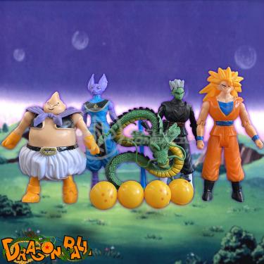 Kit Boneco Dragon Ball Z Action Figure Goku, Cell, Goku Black