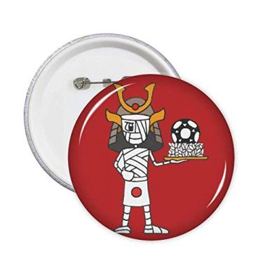 Imagem de Broche de futebol japonês Shogun múmia emblema botão decoração 5 peças