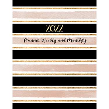 Imagem de 2022 Planner Weekly and Monthly - Pink and Gold Glitter Design: At a glance 12 Month Calendar Schedule Organizer & Planning Agenda Weekly & Daily (January to December 2022)