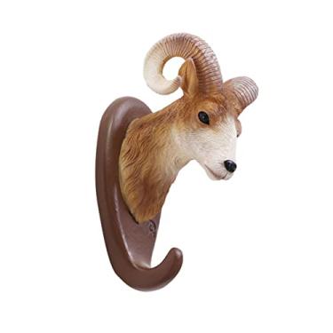 Imagem de KIZQYN Ganchos de casaco cabide montado na parede, cabide de casaco montado na parede, chapéu de rack montado na parede de design retrô bonés de beisebol, casacos, carteira, coleira de cachorro rack de parede (cor: E)