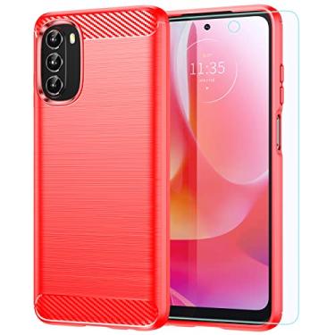 Imagem de Capa para Moto G 5G, capa para Motorola Moto G 5G com protetor de tela HD, capa protetora de borracha macia de TPU (poliuretano termoplástico) flexível antiderrapante para Motorola Moto G 5G 2022