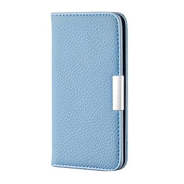 Imagem de Capa flip para iPhone 13 12 11 Pro XS Max Capa carteira de couro magnética Capa para iPhone 6 6S 7 8 Plus X XR 11Pro Capa flip, azul, para iPhone 11 Pro