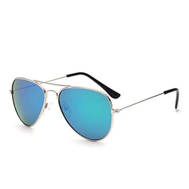 Imagem de Óculos de sol feminino designer de metal reflexivo Óculos de sol masculino espelho oculos de sol, 10, tamanho único