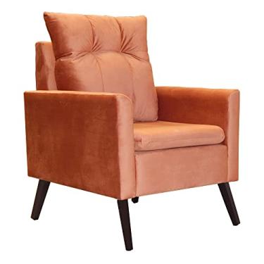 Imagem de Poltrona Decorativa Ligia Luxo Veludo Cores - DS Estofados