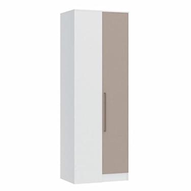 Imagem de Guarda Roupa Modulado Canto Reto 1 Porta Requinte+ Móveis Castro Branco Line/duna Line