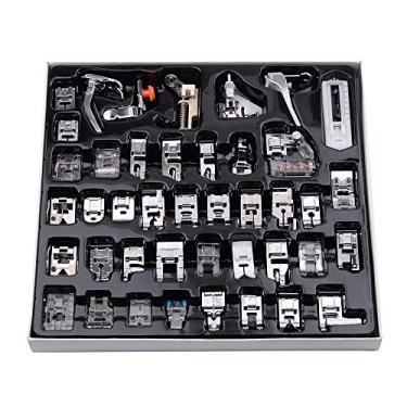 Imagem de Honorall 42 Pcs Conjunto de pés de calcador para máquina de costura, pés de calcador de costura profissional para Janome Brother Singer Peças e acessórios para máquinas de costura, ponto cego Kit de