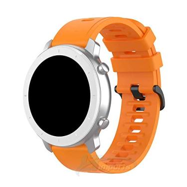 Imagem de Pulseira Padrão 20mm compatível com Amazfit GTR 42mm - Amazfit Bip - Amazfit GTS - Galaxy Watch 3 41mm - Galaxy Watch Active - Galaxy Watch 42mm - Marca LTIMPORTS (Laranja)