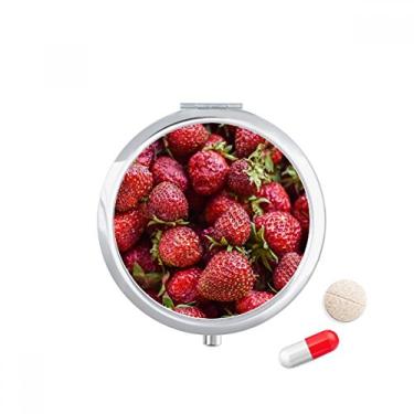 Imagem de Caixa de armazenamento de remédios com imagem de frutas vermelhas e morango