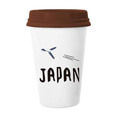 Imagem de Caneca de cerâmica japonesa para viagem de avião, caneca de café copo de cerâmica