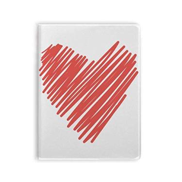 Imagem de Caderno de desenho de coração para dia dos namorados, capa de goma
