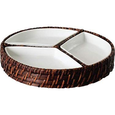 Imagem de Petisqueira Redonda Rattan 25x25cm - A/casa