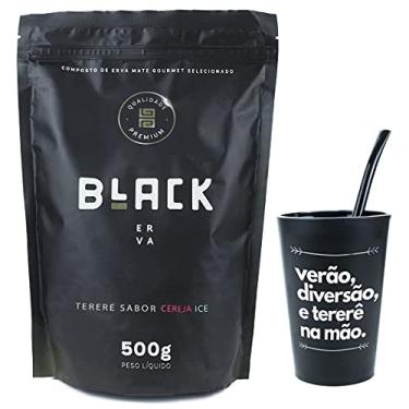 Imagem de KIT DE TERERÉ ERVA MATE PARA TERERÉ + BOMBA EPOX PRETA19CM + COPO 350ML (Cereja Ice)