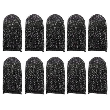 Imagem de TOTOKA 10 peças de protetores de dedo para jogos de telefone e jogos com tela sensível ao toque, luvas antiderrapantes, à prova de suor, respiráveis, sem costura, luva de dedo, acessórios