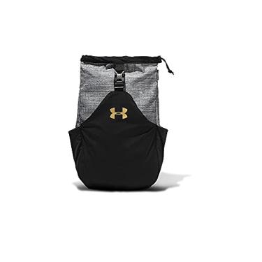 Imagem de Under Armour Bolsa tiracolo flexível para adultos, preta (002)/dourado metálico desbotado, tamanho único