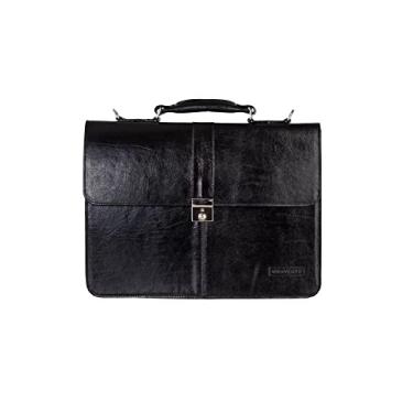 Imagem de Maleta masculina de couro Mauricio - Preta