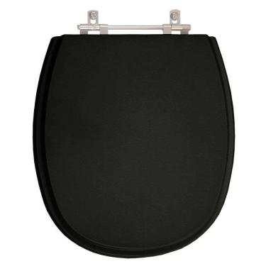 Imagem de Assento Sanitário Poliéster Loren One Preto para vaso Lorenzetti 6lpf