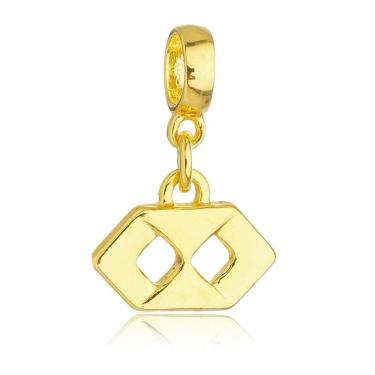 Imagem de Pingente Berloque Símbolo da Administração Pandora Banhado a Ouro 18k com Strass- Premium