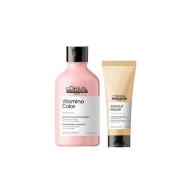 Imagem de Kit Loréal Vitamino Color Shampoo 300ml+ Absolut Repair Condicionador