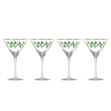 Imagem de Lenox Conjunto de vidro Martini de 4 peças, 2,20, vermelho e verde