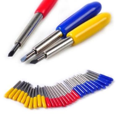 Imagem de Kit 20 - Lâmina Faca Plotter Recorte 30º 45º 60º Roland (60º, Centímetros)