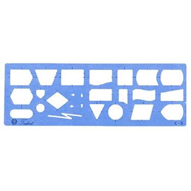 Imagem de Gabarito de Fluxogramas, E-8, Trident, Acrílico Azulado, 18.5 x 6.5 cm