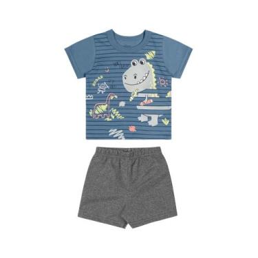 Imagem de Conjunto Baby Menino Camiseta Bermuda Infantil Elian