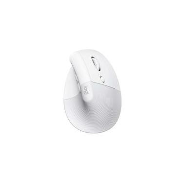 Imagem de Mouse Sem Fio Logitech Lift, 4000 DPI, 6 Botões, Bluetooth, Ergonômico, USB, Branco - 910-006469