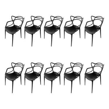 Imagem de Kit 10 Cadeiras Allegra Master Polipropileno Para Sala De Jantar - Pre