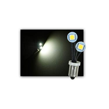 Imagem de PA Lâmpada LED 10x não fantasma LED arcada pinball máquina #44 #47 Ba9s 6,3V 2SMD dobra lateral lâmpada flexível fio (branco)
