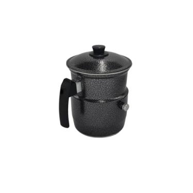 Imagem de Leiteira, Fervedor de Leite com Apito 1,5L cinza craqueado.
