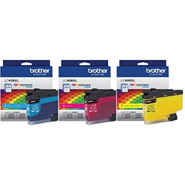Imagem de Brother LC406XLCS, LC406XLMS, LC406XLYS Conjunto de cartuchos de tinta de alto rendimento em 3 cores, LC406