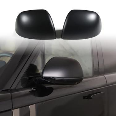 Imagem de HIRUFAIT Capas de proteção de espelho retrovisor compatíveis com acessórios Land Rover Range Rover Sport/Vogue 2023 2024, tampas de plástico ABS para espelhos laterais 2 peças (preto fosco)