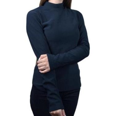 Imagem de Blusa Feminina Facinelli Bay Mooncity Térmica Azul Marinho - 678028-Feminino