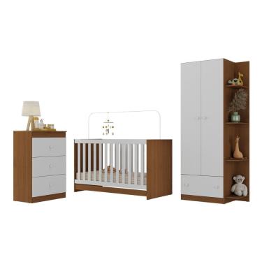 Imagem de Quarto Infantil Completo Doce De Leite Multimóveis Mp4237 Madeirado/branco Madeirado/branco