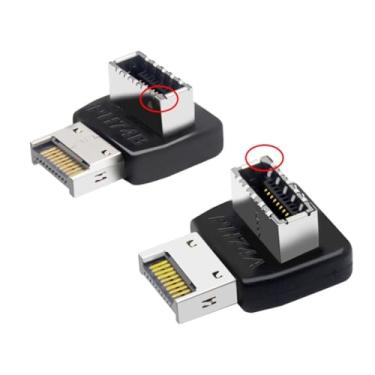 Imagem de Adaptador de dados de extensão de placa mãe macho para fêmea tipo E USB 3.1 2 peças CY