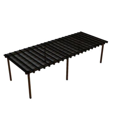 Imagem de Kit Policarbonato Fume 4mm 12,00m X 2,00m - Perfis Naturais