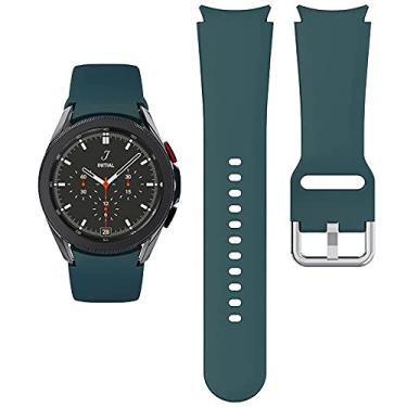 Imagem de KIMAIXA Compatível com Samsung Galaxy Watch 5 de 40 mm, 44 mm/5 Pro, 45 mm/4 44 mm, 40 mm/Galaxy Watch 4 Classic 42 mm e 46 mm, pulseira esportiva de silicone macio para mulheres e homens, pulseira de substituição azul estrela
