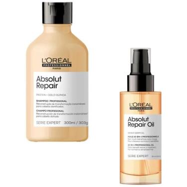 Imagem de Shampoo 300ml Óleo 90ml Loreal Absolut Repair - Loreal Professionnel