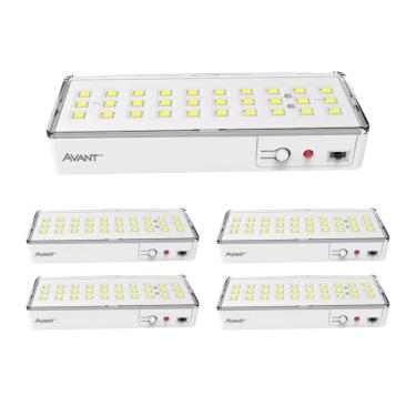 Imagem de Luminária Emergência Led Barra Avant 1W 6000K Branca 5 Und