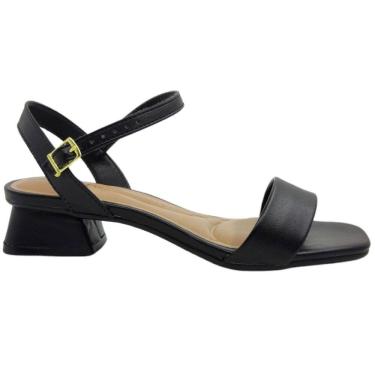 Imagem de Sandália Feminina Casual Dia a Dia Passeio Trabalho Salto Baixo Bico Quadrado Conforto Beira Rio 8540.101