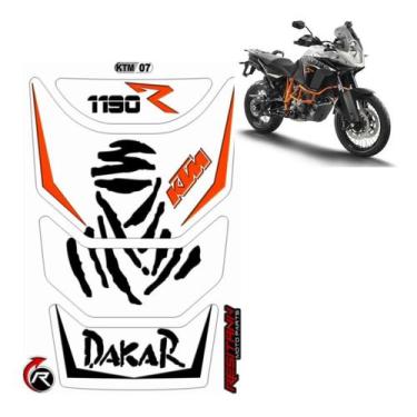 Imagem de Adesivo Protetor Moto Resinado Tank Pad Ktm 1190r - Resitank, Branco-L