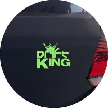 Imagem de Adesivo de Carro Drift King - Cor Verde Claro - Melhor Adesivo, Verde 