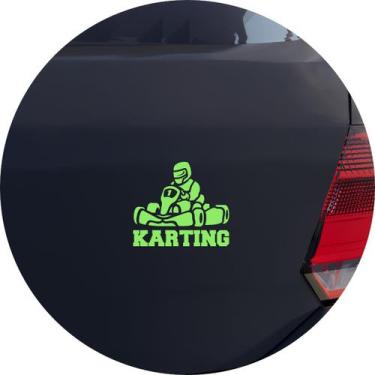 Imagem de Adesivo de Carro Kart Corrida - Cor Verde Claro - Melhor Adesivo, Verd