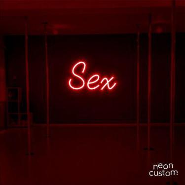 Imagem de luminaria letreiro Neon Led Sex 50x30 luminoso decoração p/ selfie - N