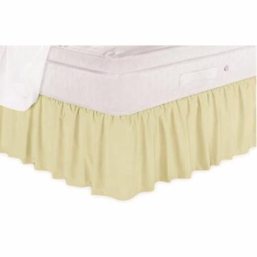 Imagem de Saia Cama Box Ajustável Com Babado E Elástico Casal Padrão Casal Queen