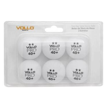 Imagem de Bola De Tenis De Mesa Com 6 Unidades Vollo - Vollo , Branco