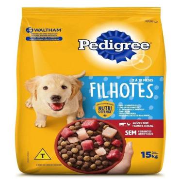 Imagem de Ração Pedigree Filhotes Medias Grandes Carne/Frango/Cereais 15kg