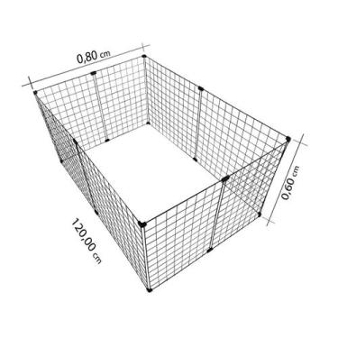 Imagem de Cercado Gaiola Porquinho Da ÍNdia Coelho Aramado 120x60x80cm - IGUANNA