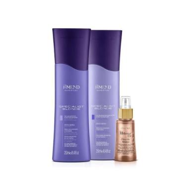 Imagem de Amend Expertise Specialist Blonde Sh 250ml + Cond 250ml + Millenar Oil